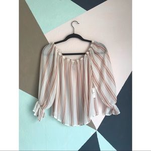 Forever 21 Contemporary Off the Shoulder Sheer Top